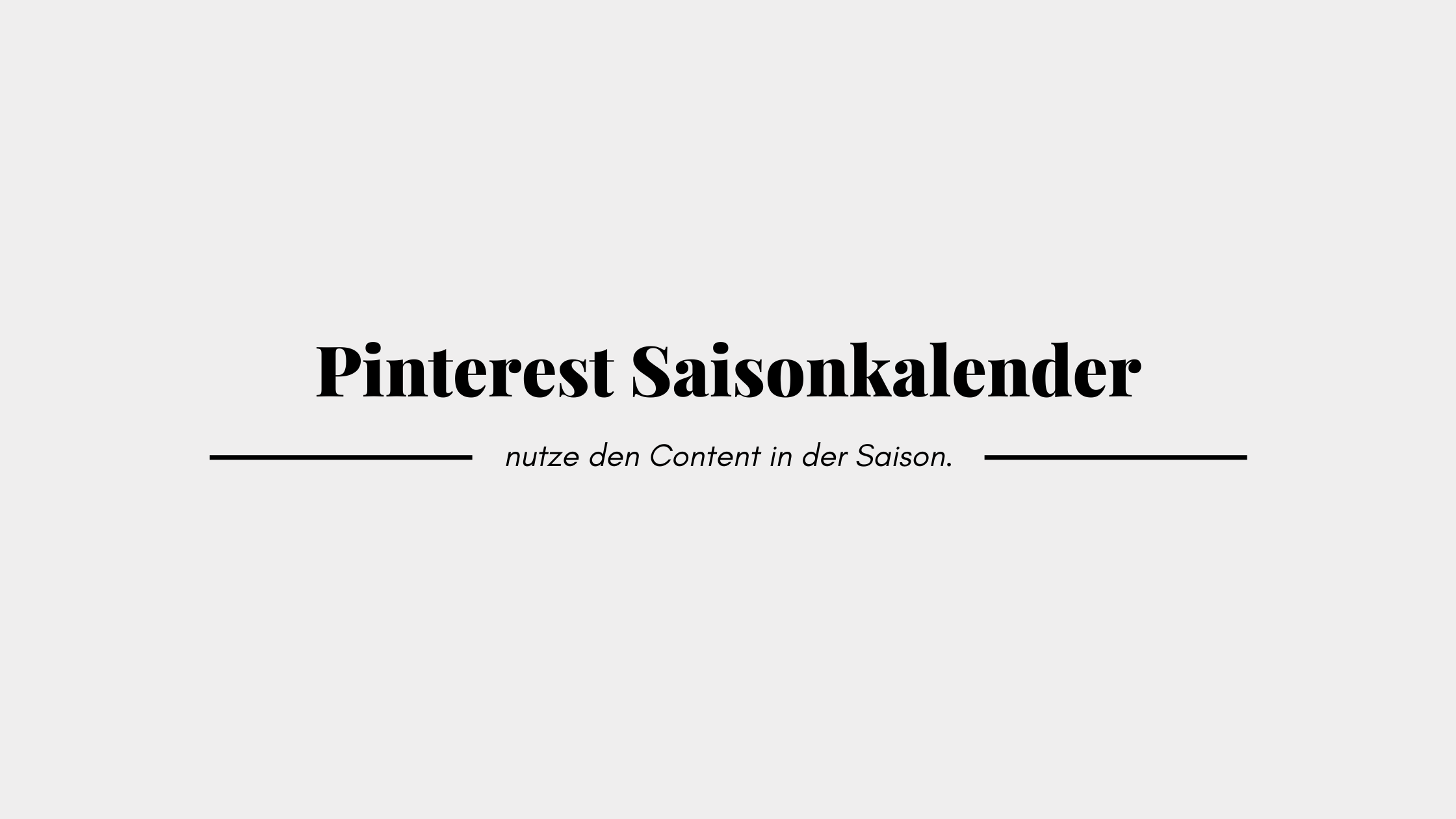 Saisonkalender