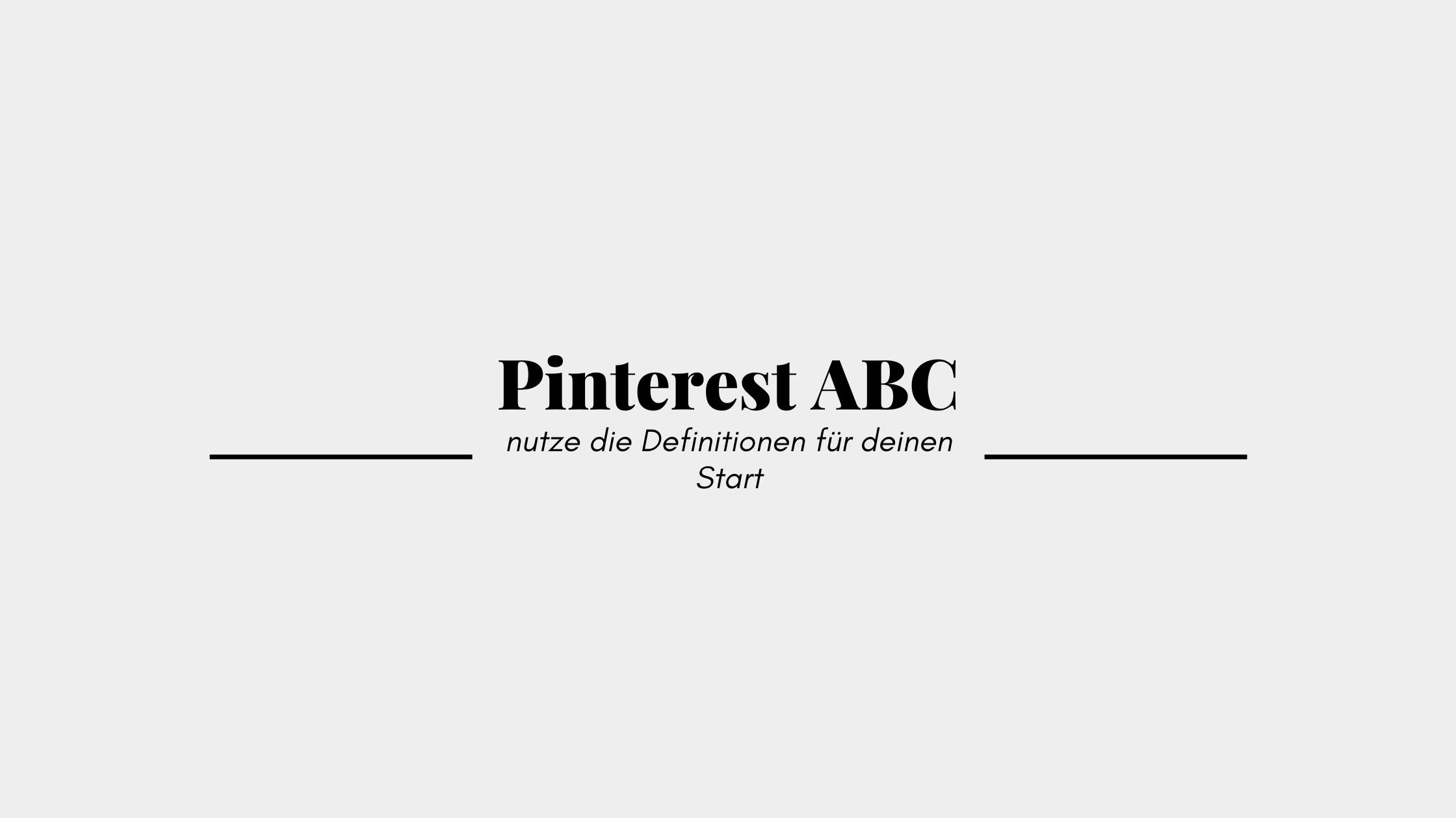Pinterest ABC