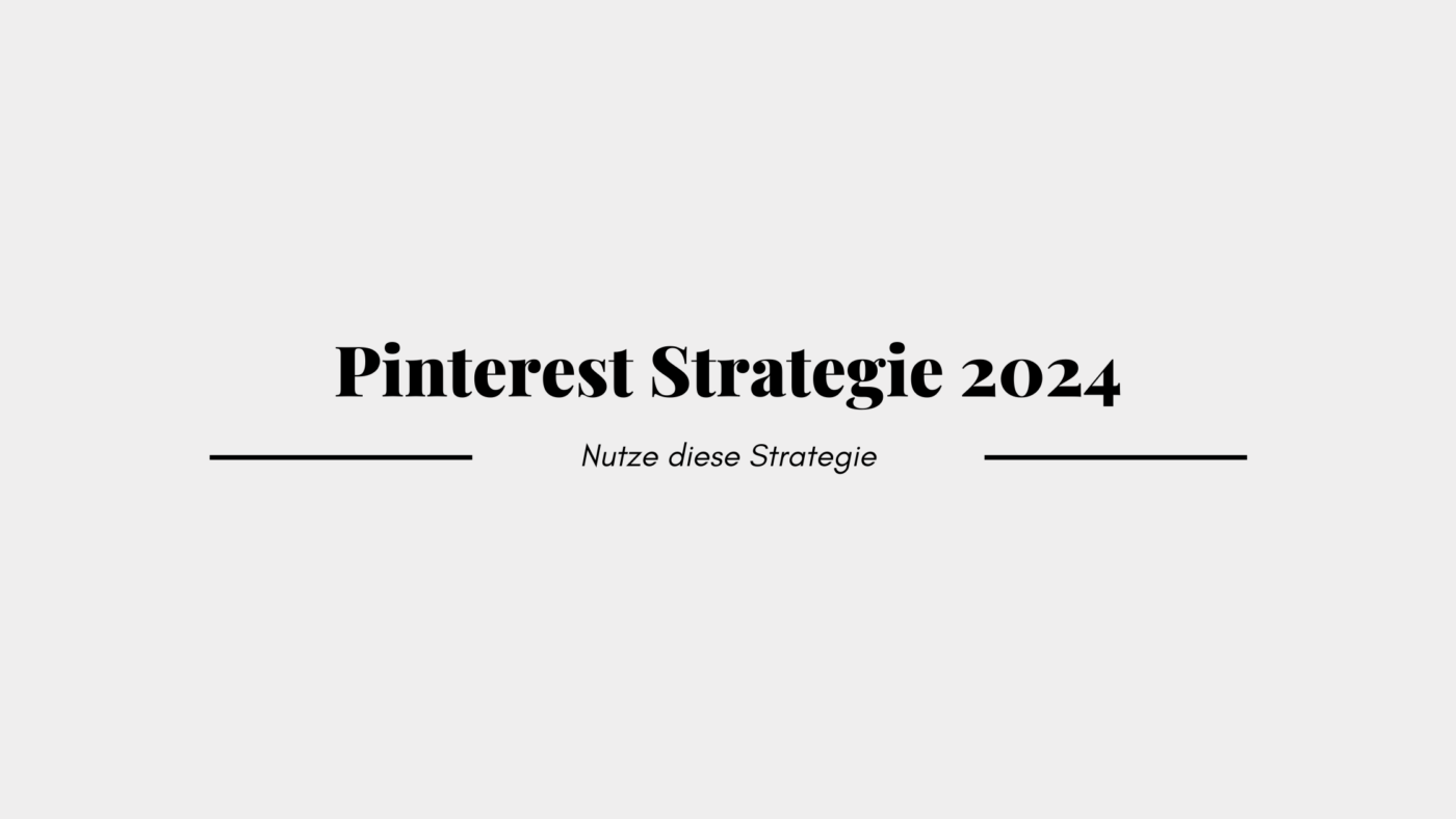 Pinterest Strategie