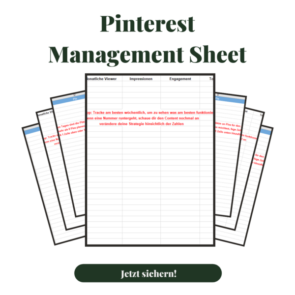 Pinterest Management Sheet