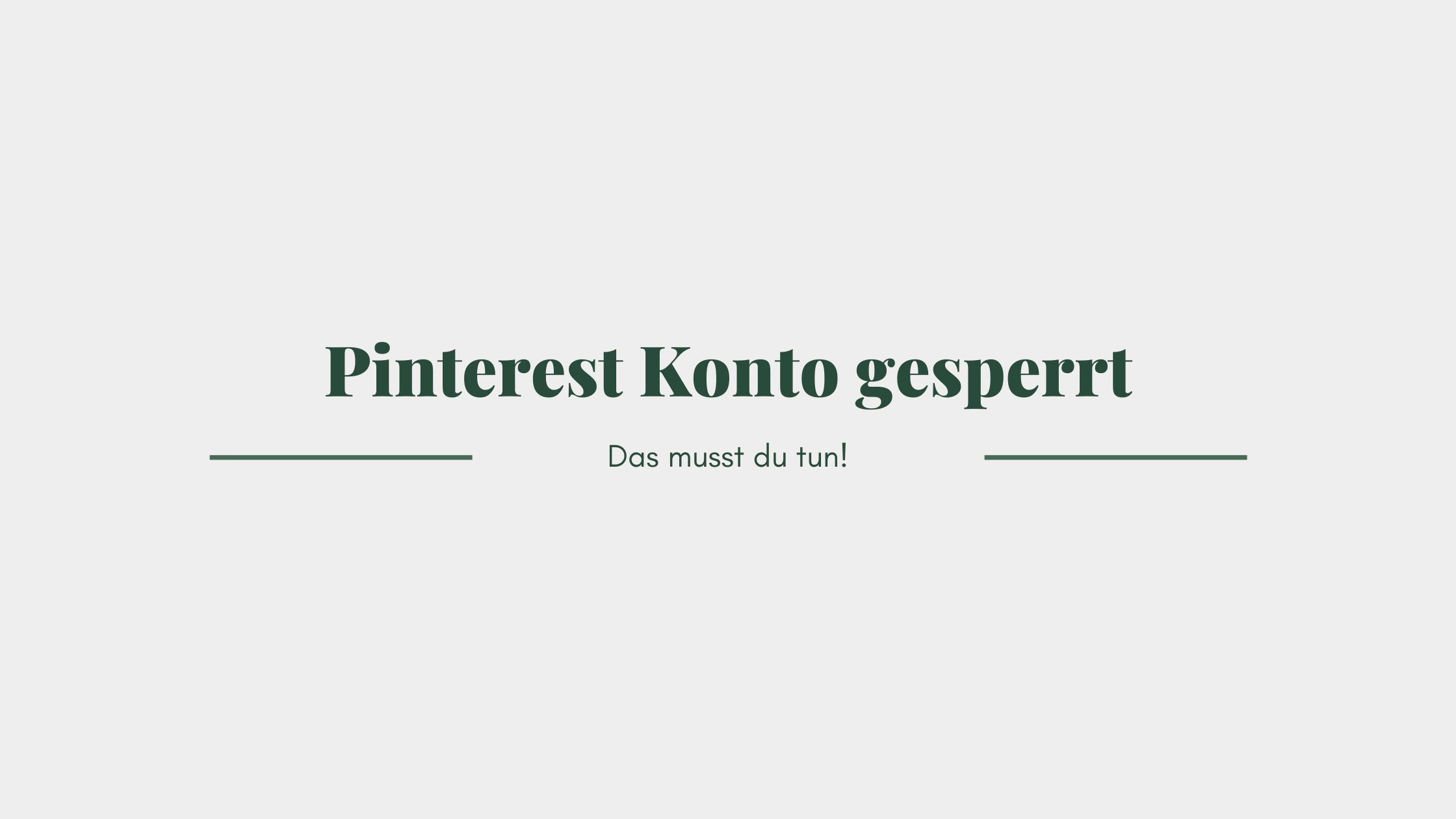 Konto gesperrt