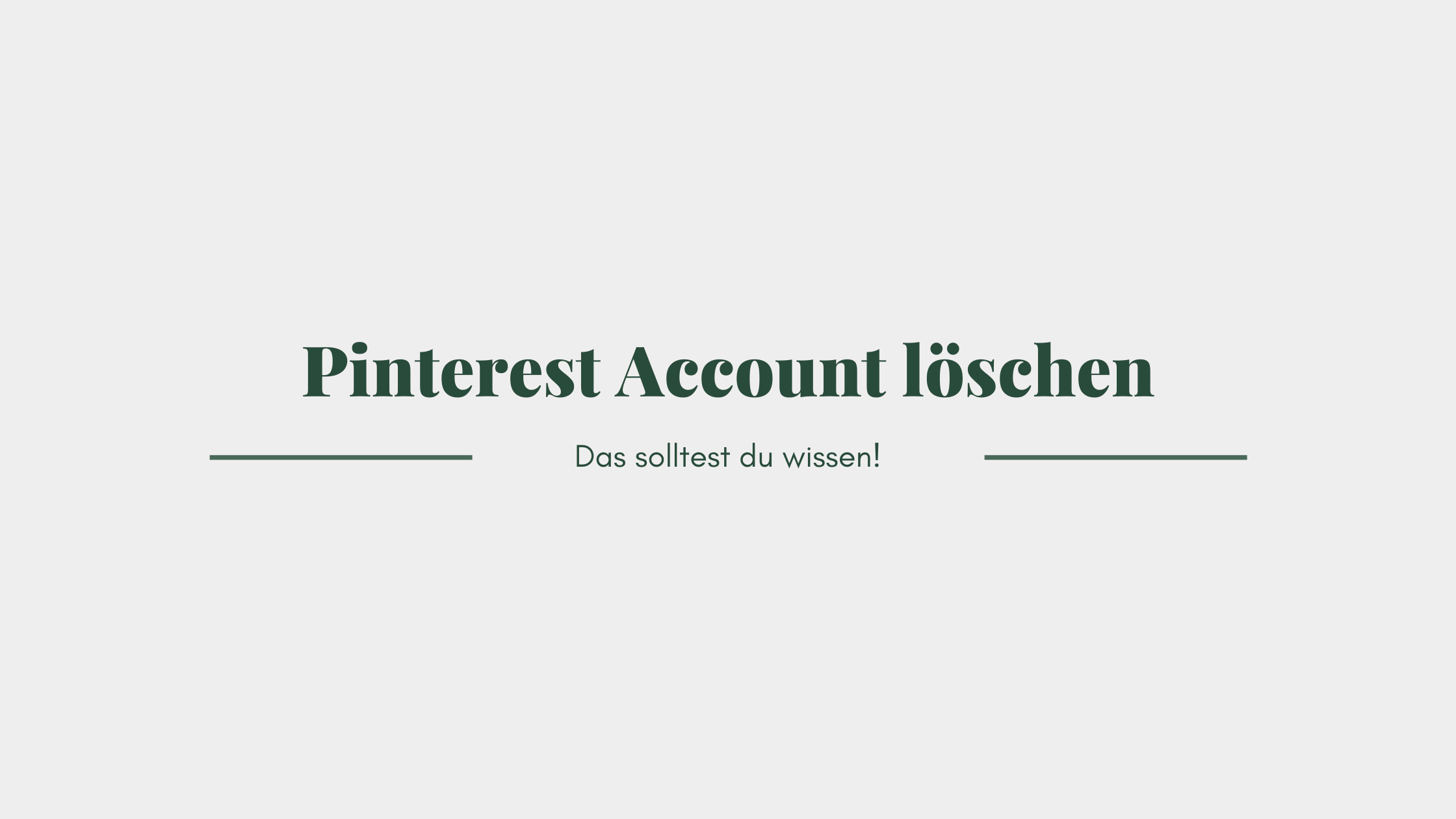 Pinterest Account