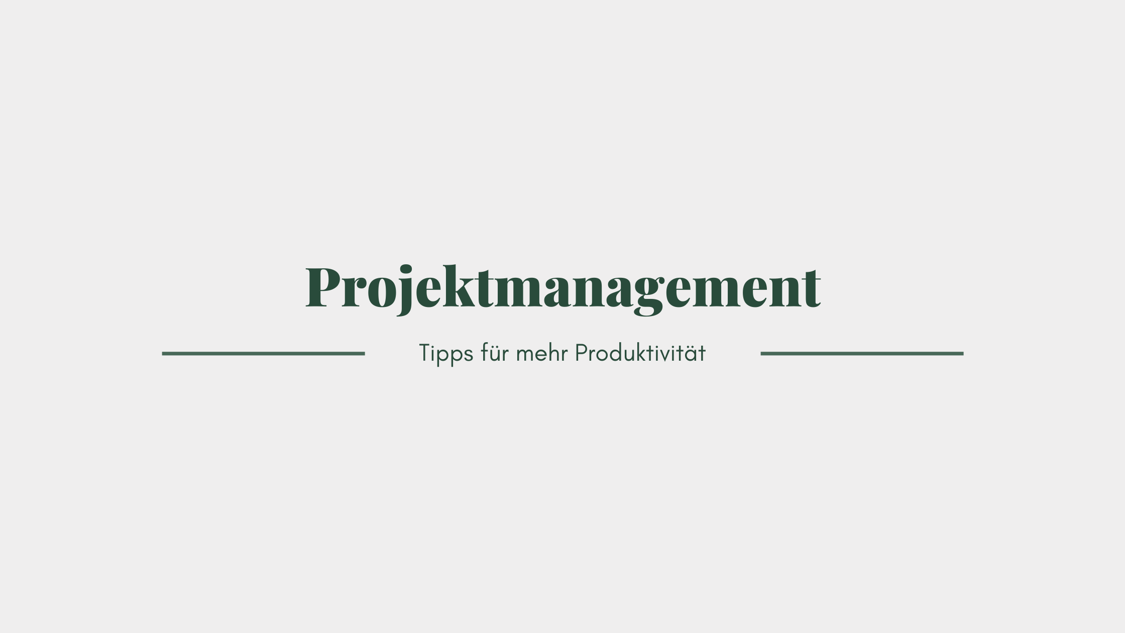 Projektmanagement