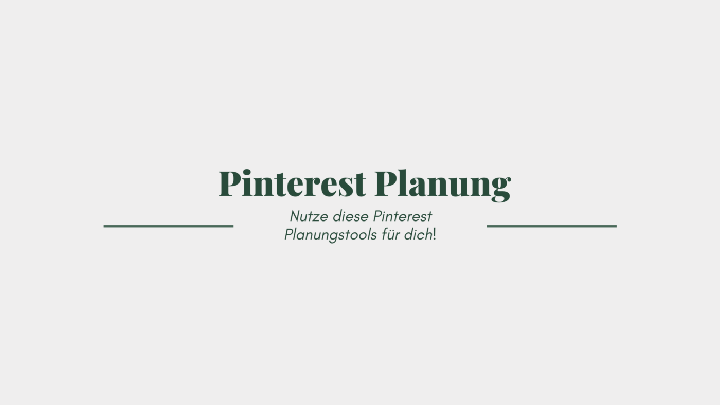 Pinterest Planungstools