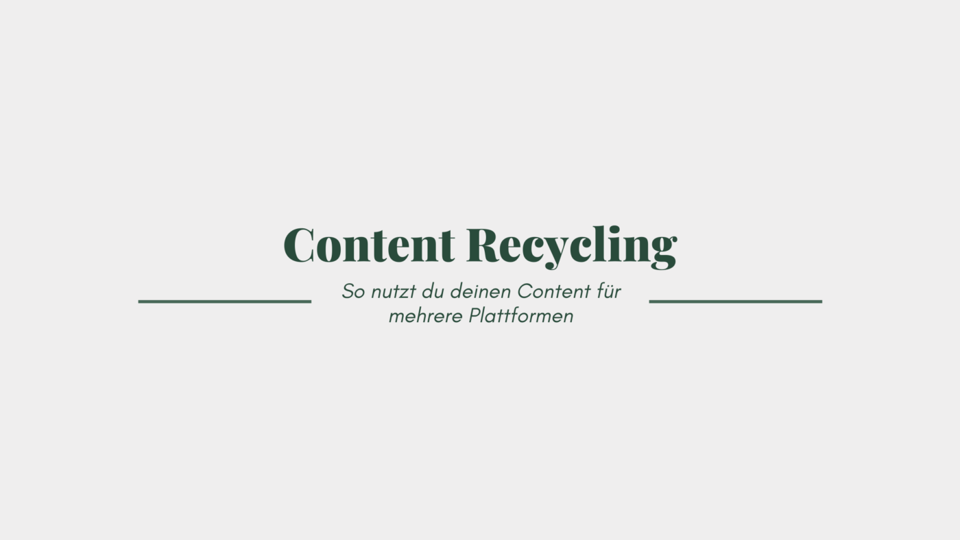 Content Recycling