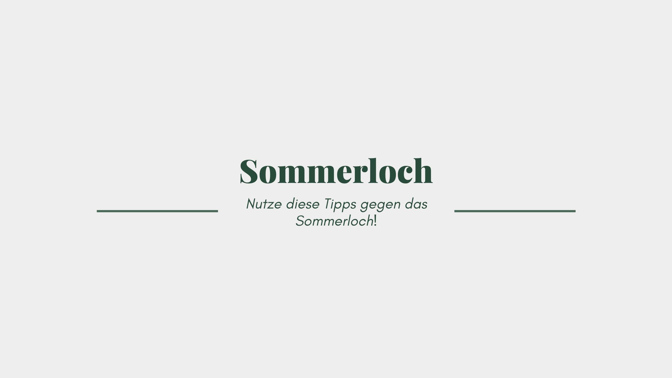 Sommerloch