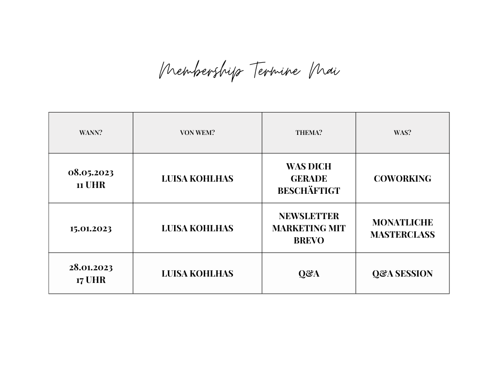 Membership Business Start