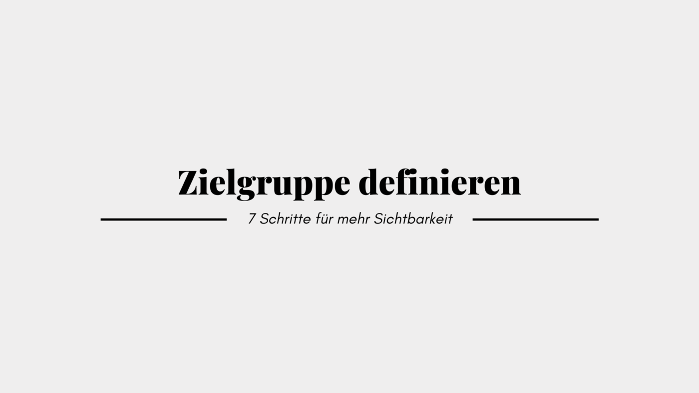 Zielgruppe definieren