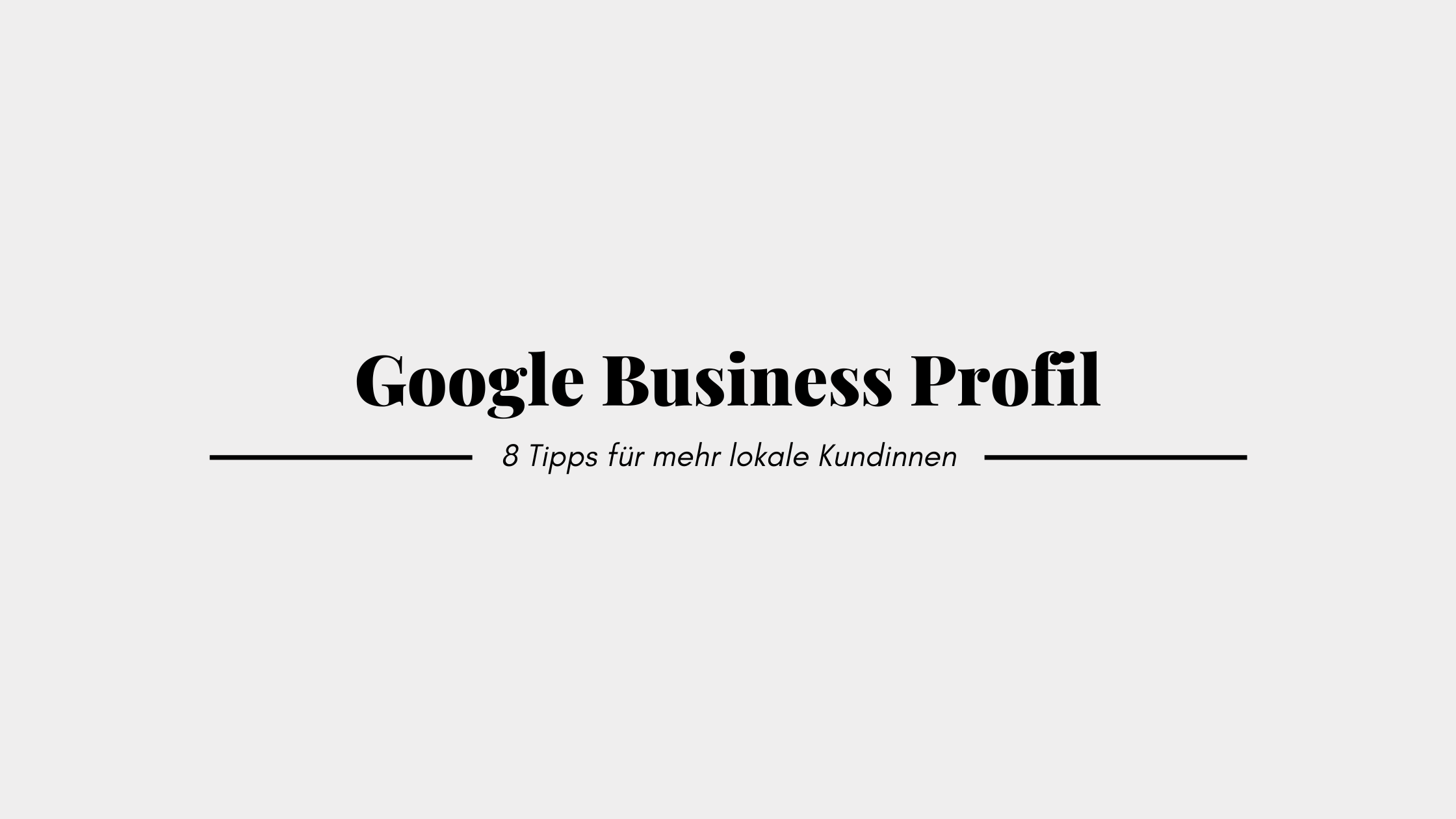 Google Business Profil